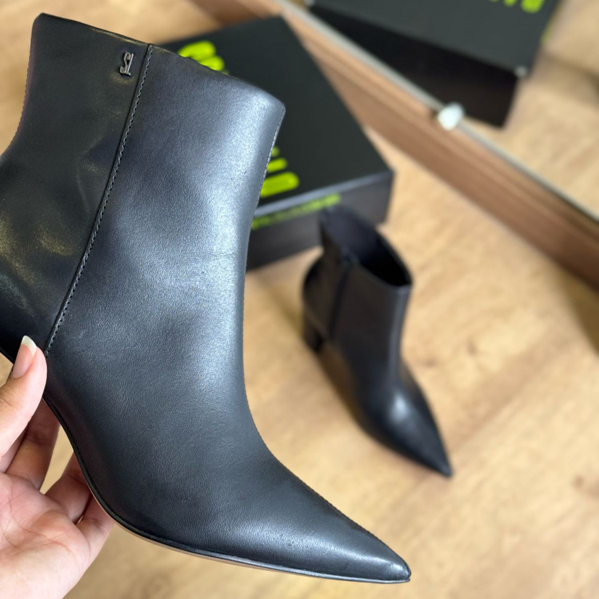 Bota Coturno Santa Lolla Couro Nobre Soft Bico Fino Salto Bloco 07EF.5167.040F