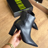 Bota Coturno Santa Lolla Couro Nobre Soft Bico Fino Salto Bloco 07EF.5167.040F