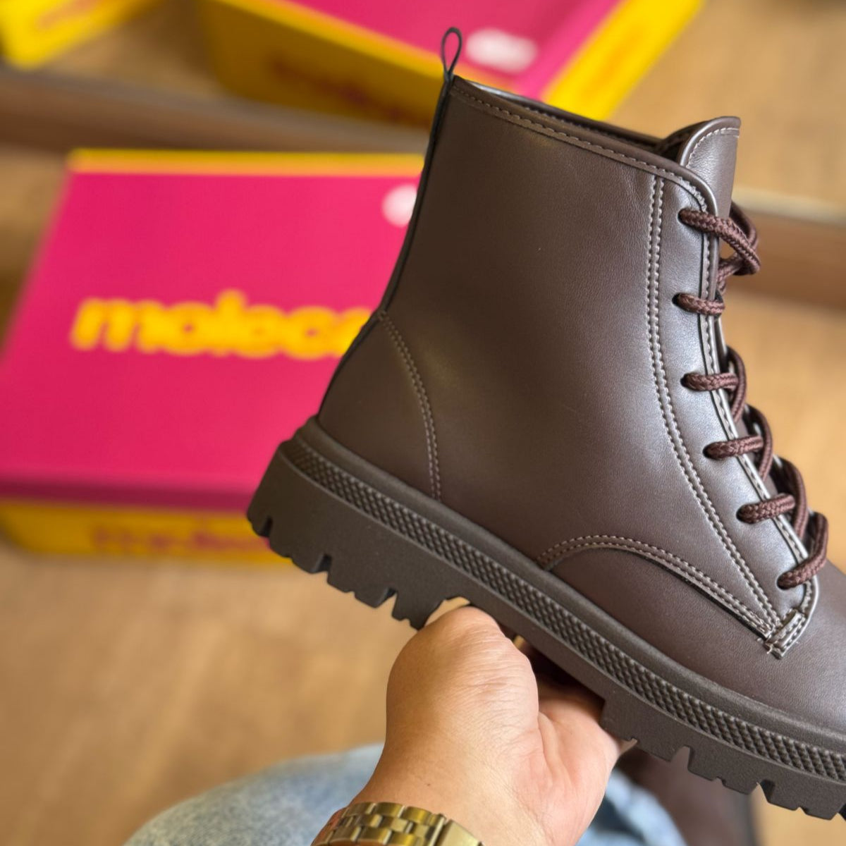 Bota Coturno Moleca Cano Médio Tratorado 5344.101