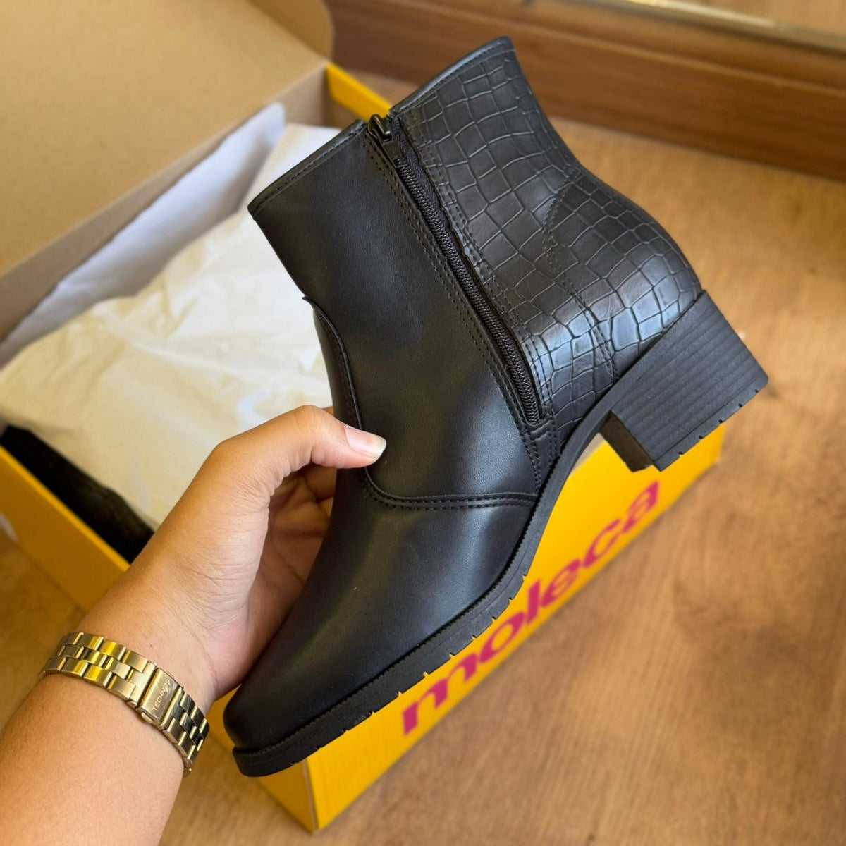 Bota Coturno Moleca Lisa - QUEIMA DE ESTOQUE